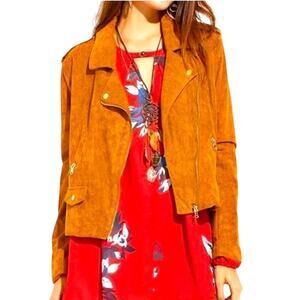 HAODUOYI Faux Seude Jacket, Size XXL, New Without Tag